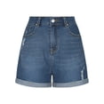 thumbnail image 5 of Denim Shorts for Women High Waist Ripped Distressed Stretchy Pants Slim Fit Summer Casual Comfy Hot Jeans with Pockets, 5 of 5