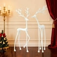 thumbnail image 2 of Christmas White Reindeer Statues, Deer Sculpture Modern Display, Christmas Tabletop Ornaments for Mantel Fireplace Living Room Bedroom Home, Perfect Christmas Decorations Gift, 2 of 13