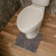 thumbnail image 5 of U-Shaped Contour Plush Shaggy Bathroom Rugs Microfiber Toilet Bath Mat Non Slip Extra Thick Soft Bath Rug Absorbent Water for Bathroom Commode Machine Washable (20x20 inch/50x50cm, Coffee), 5 of 6