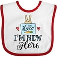 thumbnail image 3 of Inktastic Baby Bunny Rabbit I'm New Here Boys or Girls Baby Bib, 3 of 4