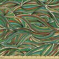 thumbnail image 2 of Ambesonne Abstract Fabric by the Yard Upholstery, Colorful Swirled Lines, 1 Yard, Multicolor, 2 of 5
