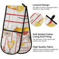 thumbnail image 2 of Yayeee Double Oven Mitt Kitchen Heat Resistant Baking 35" x7" Quilted Glove, Beach Crab, 2 of 6