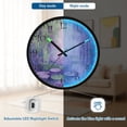 thumbnail image 5 of Voice Activated Clock with Glow Light 12 Inch Large Silent Wall Clock Battery Operated for Home Decor Water Lilies and Weeping Willows, 5 of 8