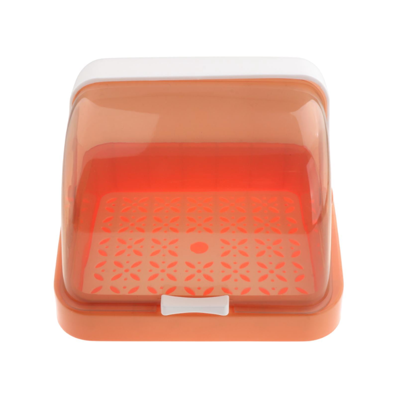 Baoblaze Bottle Drying Rack Dustproof Drain Tray Storage Box for Bowl Chopsticks Dish orange