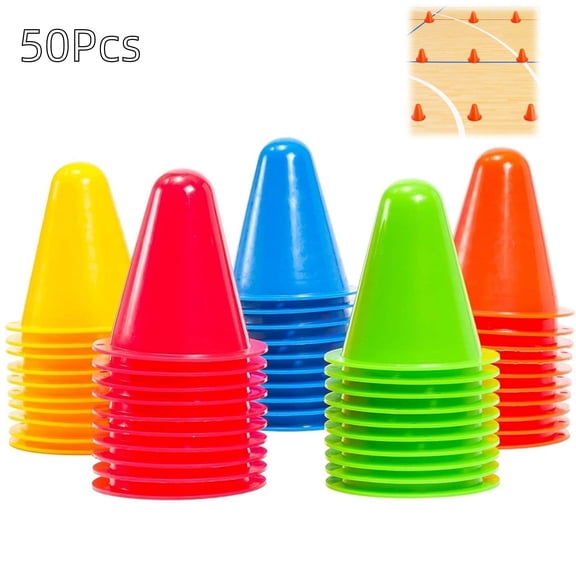 Chenfeng Agility Cones Set - 50 Pcs 3” Practice Cones for Soccer, Speed Training, Sports Drills, Gym