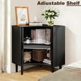 thumbnail image 4 of Corner Cabinet, Small Corner Floor Cabinet with Adjustable Shelves, Modern Freestanding Storage Cabinet for Living Room, Black, 4 of 6