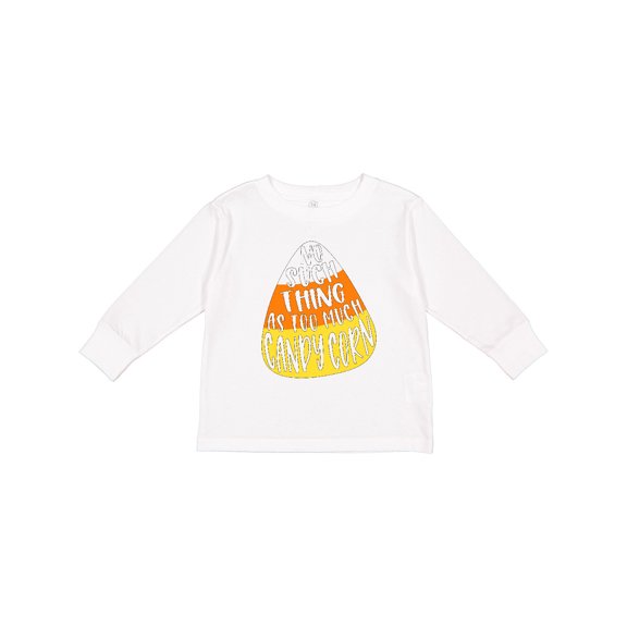 Inktastic Halloween No Such Thing As Too Much Candy Corn Boys or Girls Long Sleeve Toddler T-Shirt