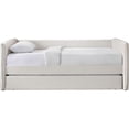 thumbnail image 3 of Meridian Furniture Colton Cream Linen Textured Fabric Twin Daybed, 3 of 8