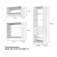 thumbnail image 3 of ModMakers Wood Closet System with 2 Drawers & Shoe Storage Shelves, Modular Closet Organizer Systems With Double Hanging Rods, White, 3 of 10