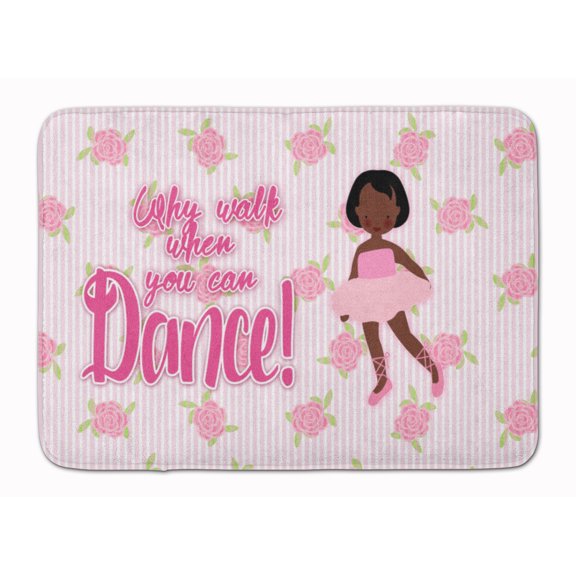 Ballet African American Short Hair Machine Washable Memory Foam Mat
