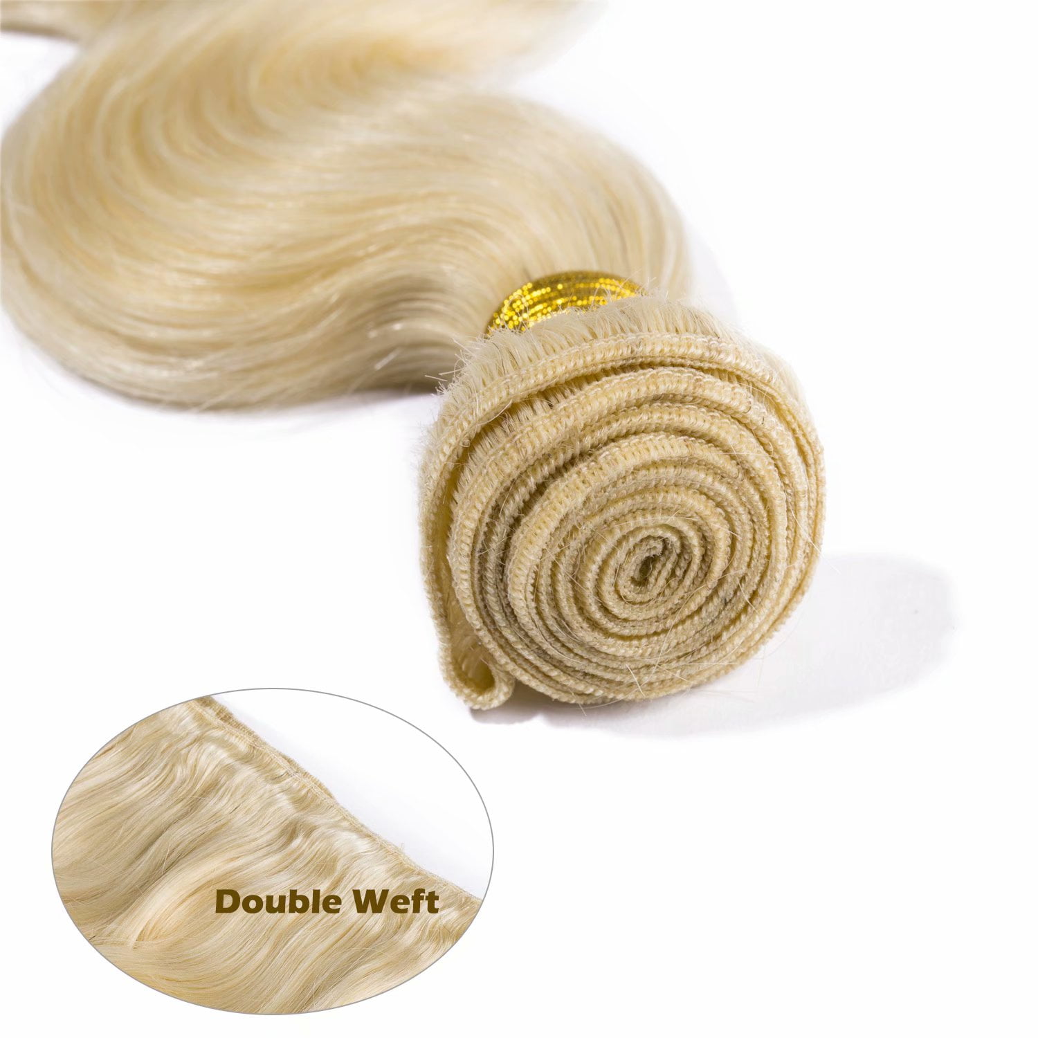 Benehair Brazilian Body Wave Blonde Human Hair Bundles 100% Virgin Human Hair Bundles Hair Weave Extensions Thick Soft 1 bundle Hair 100g