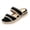 Black, variant on Espadrille Slide Sandals Womens, Sandals Women Comfortable Adjustable Buckle Mules Slide Sandals,Slip On Summer Shoes,Slide Sandals Walking Outdoor Footwear Comfort Stud Flatform Sandals, Yellow 6.5