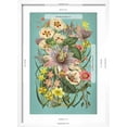 thumbnail image 5 of Art.com Vintage Flowers on Teal Art Print, White Frame Wall Art, 17" x 23", 5 of 5