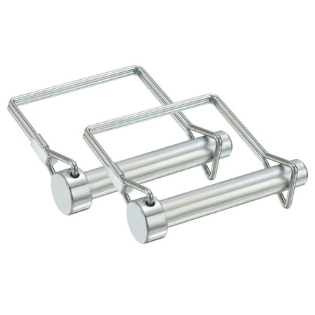 Uxcell 2 Pcs Trailer Coupler Pin 3/8 x 2.4 Square Safety Wire Spring Lock Hitch Pin