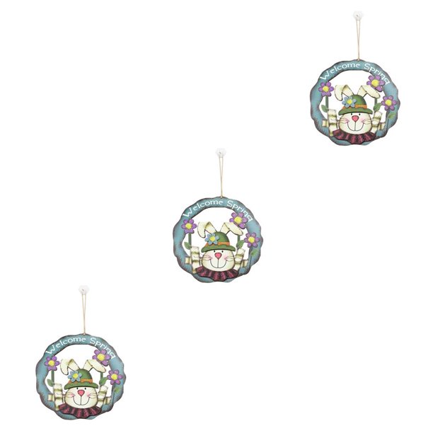 Naiovety 1 Juego de coronas de Pascua, sin rebabas, colgador de huevos colgantes, suministro de pared llamativo, decoración exquisita para el JM00295 3piezas