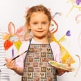thumbnail image 2 of Patchwork Chicken Pattern Kids Aprons for Girls and Boys,Adjustable Neck Strap Toddler Aprons for Kids Cooking Baking, 2 of 6