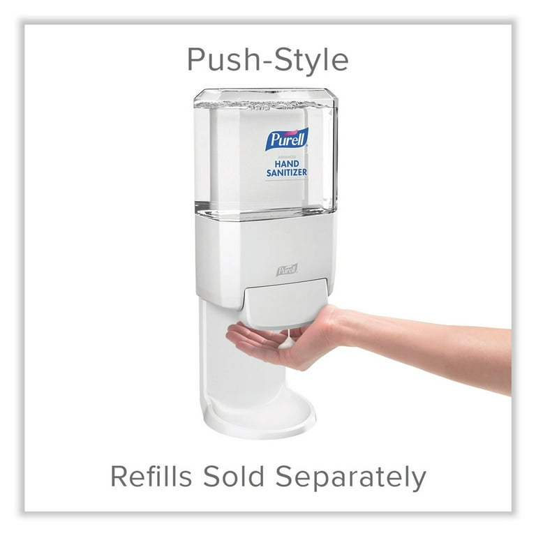 Push-Style Hand Sanitizer Dispenser, 1,200 mL, 5.25 x 8.56 x 12.13, White Push-Style Hand Sanitizer Dispenser, 1,200 mL, 5.25 x 8.56 x 12.13, White