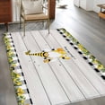 thumbnail image 2 of Honey Gnomes Area Rugs 4'x6', Washable Small Throw Rugs for Office Bathroom, Spring Botanical Lemons Leaves Wooden Grain Indoor Outdoor Rug Non-Slip Low Pile Carpet Runner Reversible Floor Mats, 2 of 8