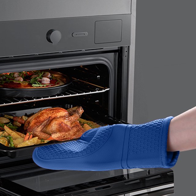 Fiudx Ofertas relámpago del día Guantes para hornear Guantes de aislamiento de cocina que resisten temperaturas altas de 260 grados Suaves Se pueden usar durante mucho tiempo y son fáciles de limpiar
