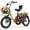 Orange, variant on ESKUTE Adult Electric Tricycle, Folding Step-Thru E-Trike with Removable Battery, 18" x 3.0" Fat Tires, Long Range 3-Wheel Electric Bicycle for Daily Riding UL2849, Black