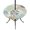 Blue, gray, variant on Round Outdoor Tablecloth with Umbrella Hole and Zipper, Light Blue Coastal Tablecloth with Elastic Waterproof, Grey Beige Coral Starfish Nautical Patio Table Covers for 45" - 54" Picnic Pool Tables