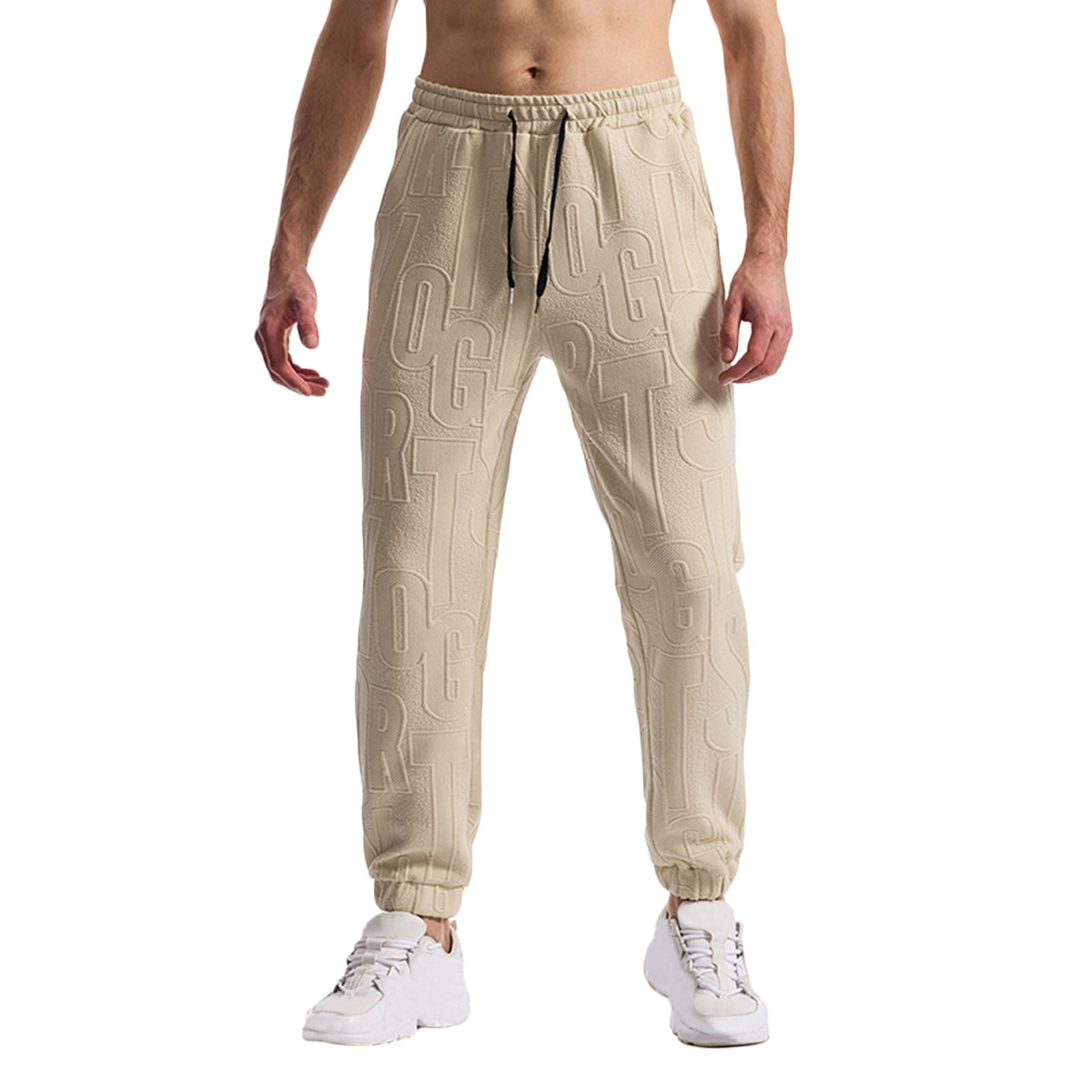 Men's Pants Clearance Sale! Joggers for Men Textured Baggy