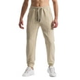 thumbnail image 2 of YHAJDS Mens Athletic Sweatpants Solid Letter Print Elastic Waist Jogger for Gym Workout, 2 of 5