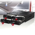 thumbnail image 2 of kusrkot 4 Bay 2.5" Mobile Rack Mount for 5.25" Drive Bays, for HDD SSD, 2 of 7