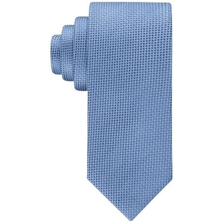Calvin Klein Men's Micro Grid Tie Light Blue Necktie