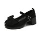 thumbnail image 1 of 2022 nuevos tacones altos para mujer, tacones cuadrados, pajarita, punta redonda, tacón cuadrado, tacones altos, vestido de estilo británico, nuevo lazo, suela de goma 35-4337 Gao Jinjia LED, 1 of 2