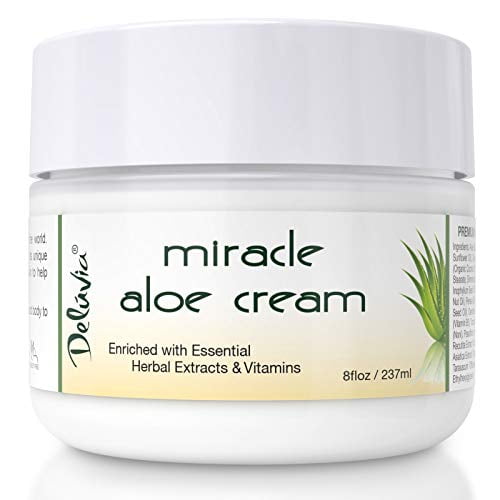 Face & Body Miracle Aloe Vera Moisturizing Cream - Facial Moisturizer Lotion – Day & Night Hydrating Skin Care for Dry, Aging, Sensitive Skin, Eczema,