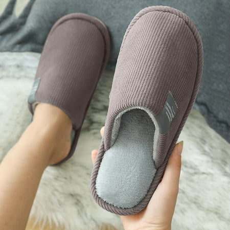 

Daznico Warm Slippers Men Cotton Mopping Fashion Comfortable Home Indoor Warm Thick Bottom Soft Non Slip 10