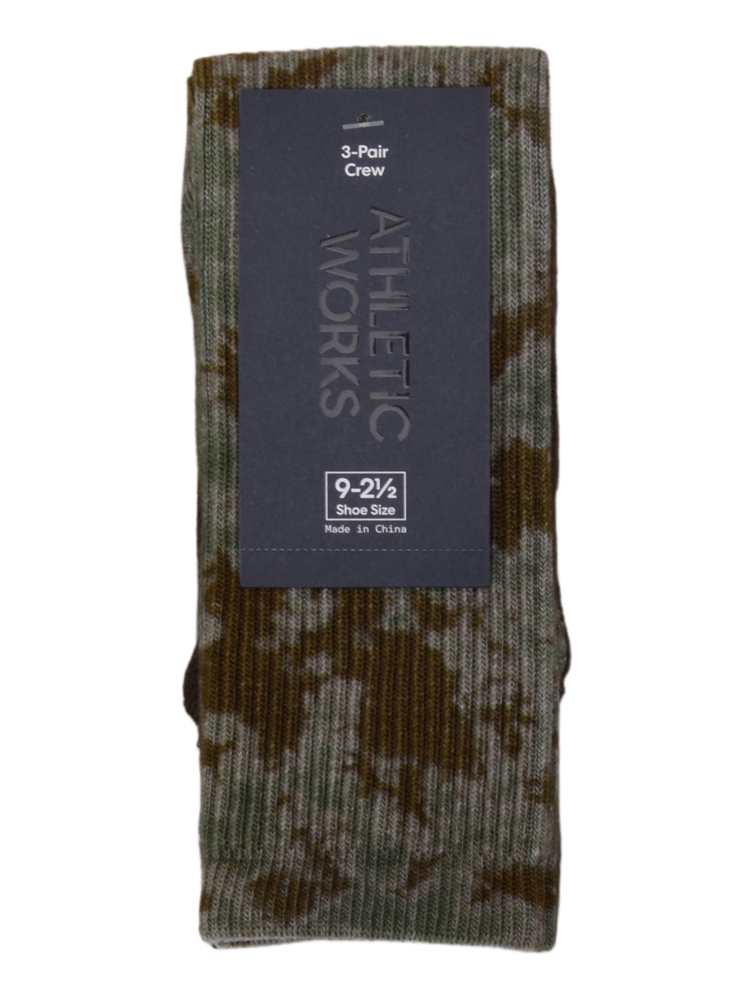 Athletic Works Printed Crew Socks Boys 3-Pack Shoe Size S (4-8.5) - L (3-9)
