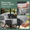 thumbnail image 3 of Round Outdoor Tablecloth with Umbrella Hole and Zipper, Black Grey Ombre Fitted Table Cover with Elastic Edge for 31-35 Inch, Vintage Abstract Smear Aesthetics Waterproof Patio Tablecoths for Picnic, 3 of 9