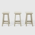 thumbnail image 4 of WestinTrends Malibu 24" HDPE Outdoor Patio Counter High Backless Square Bar Stools Set of Three, Sand, 4 of 8