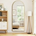 thumbnail image 5 of Aidoly Full-Length Floor Mirror with Nano Glass - 21" W x 64" L, Gold, Arched Shape, Shatterproof & Wall-Mountable, 5 of 9