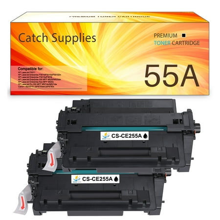Catch Supplies 2-Pack Compatible Toner for HP CE255A 55A LaserJet P3015Dn P3015x MFP M525f M525dn M521dn M521dw Printer (Black) Catch Supplies is a global trading company bringing you a broad range of high quality toner cartridge products. All products are 100% tested by our Quality Control Team  brand new and in pristine condition. Product Specification: Brand: Catch Supplies Compatible Toner Cartridge Replacement for: HP CE255A/GPR-40 CE255A/GPR-40 Compatible Toner Cartridge Replacement for Printer: HP LaserJet P3011  LaserJet Enterprise P3015d/P3015Dn/P3015x/P3016  LaserJet Enterprise 500 MFP M525f/M525dn  LaserJet Enterprise flow MFP M525c  LaserJet Pro 500 MFP M521dn/M521dw; Canon i-SENSYS LBP6750dn/LBP6780x Pack of Items: 2-Pack Ink Color: 2 * Black Page Yield (based upon a 5% coverage of A4 paper): 2*6 000 Pages Cartridge Approx.Weight : 4.85 Pounds Cartridge Dimensions (Per Pack): 13.39 x 9.45 x 9.84 Inches Package Including: 2-Pack Toner Cartridge