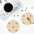 thumbnail image 5 of Balery 4 Pcs Cute Bee Gnomeleather Coasters Set, Drink Table Cup Coasters For Living Room Kitchen Coffee Decor, 5 of 9