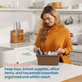 thumbnail image 3 of ECR4Kids Scoop Front Plastic Storage Bins, Multipurpose Organization, Chocolate, 10-Piece, 3 of 9
