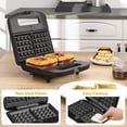 thumbnail image 5 of 3-in-1 Waffle Iron  Press Grill Sandwich Maker Set with Removable Non-Stick Plates, 5 of 6