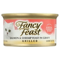 Purina Fancy Feast Grilled Kitten Food, Wet Cat Food, Salmon & Shrimp Feast in Gravy, 3 oz Can