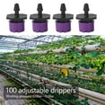 thumbnail image 4 of Peggybuy 100pcs Adjustable Water Dropper Irrigation Hose Drip Head (Purple), 4 of 9