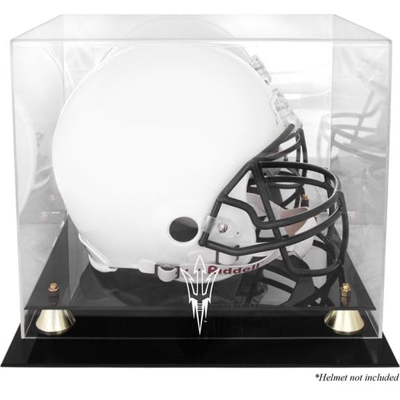 Arizona State Sun Devils Golden Classic Logo Helmet Display Case with Mirrored Back