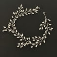 thumbnail image 4 of 1 diadema de cristal con cuentas, flor nupcial, horquilla de diamantes de imitación, accesorios para el cabello de boda, banda de pelo de cadena suave plateada, 4 of 5