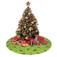 thumbnail image 4 of Christmas Tree Skirt, Pepper green Soft Plush Christmas Tree Decorations Indoor, Tree Skirts Mat for New Year Halloween Holiday Christmas Party Decor 30", 4 of 6