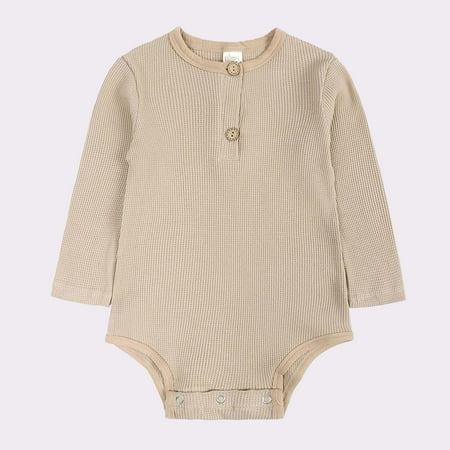 

Clearance! SDJMa Baby Neutral Boys Girls Clothes Long Sleeve Crewneck Sweatshirt Romper Oversized Fall Winter Bodysuit