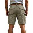 thumbnail image 6 of CCRFTGI Men's Casual Cargo Shorts Hiking Shorts Summer Work Belt Shorts with Multi Pockets Light Green L, 6 of 6