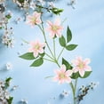 thumbnail image 6 of 5 Fork Simulation Clematis Leaves, Wall Hanging Rattan Artificial Flower Modern Artificial Plants Wedding Decoration, 6 of 6