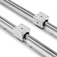 INTSUPERMAI Aluminum Cylindrical Guide Linear Slide Rail Supported Linear Rail Shaft Rod 39