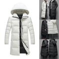 thumbnail image 4 of Unisex Hooded Thickened Warm Long Jacket Windproof Warming Long-Sleeve Coat for Winter Outside, 4 of 5